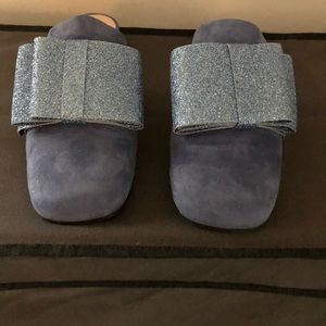 SOLD!! Blue Suede Mules